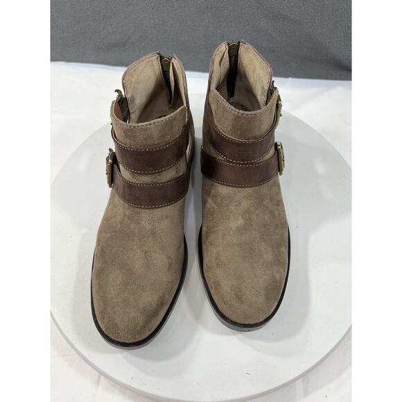 BOC Born Concept Sophie Ankle Boots Booties Women Size 8.5 Brown Taupe Comfort - Picture 11 of 15